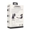 Remote Control Vibrating Silicone Tri O Cockring with Prostate Stimulator - Black
